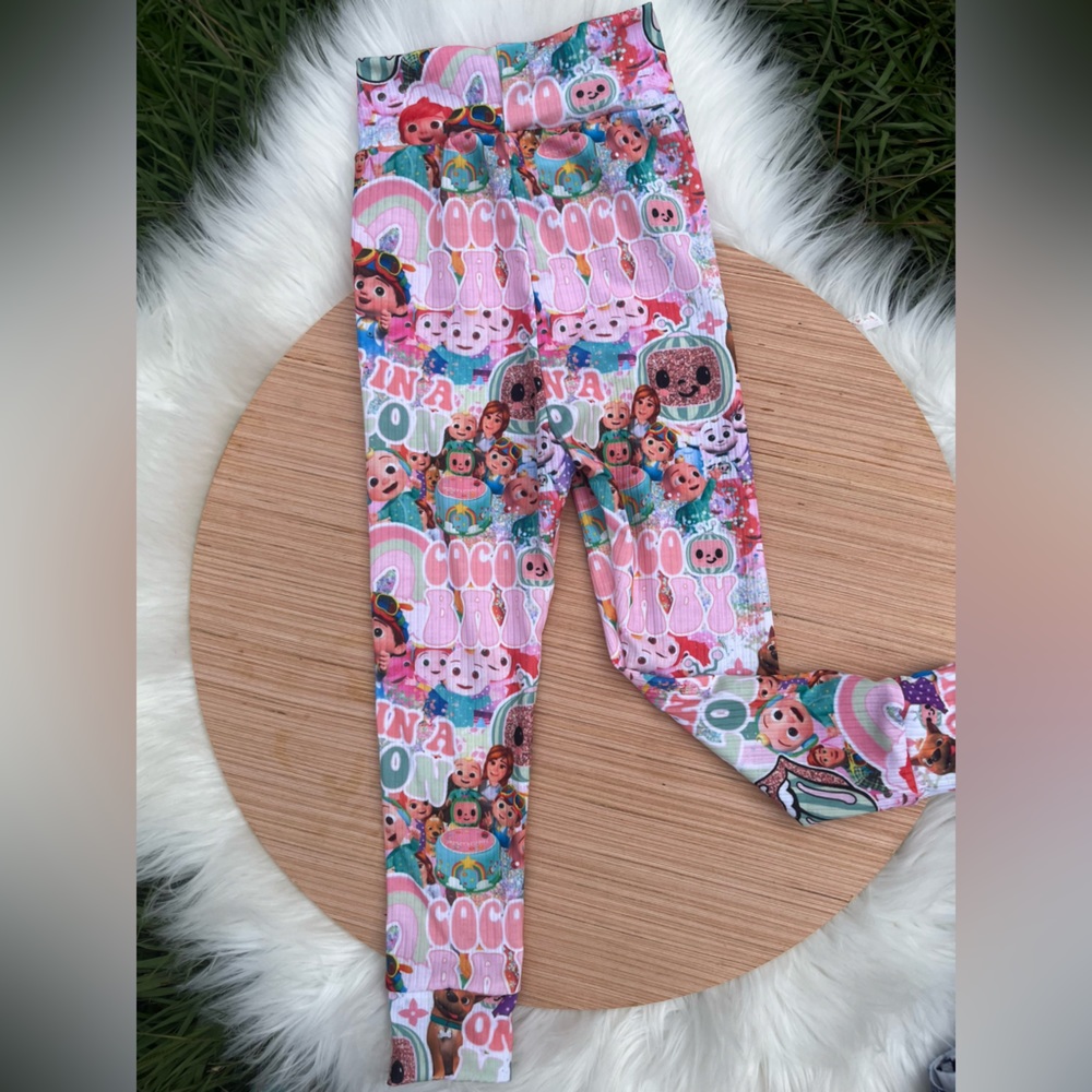 Baby Cocomelon Leggings| Inspired Leggings| Boujee Leggings| Lounge Leggings|